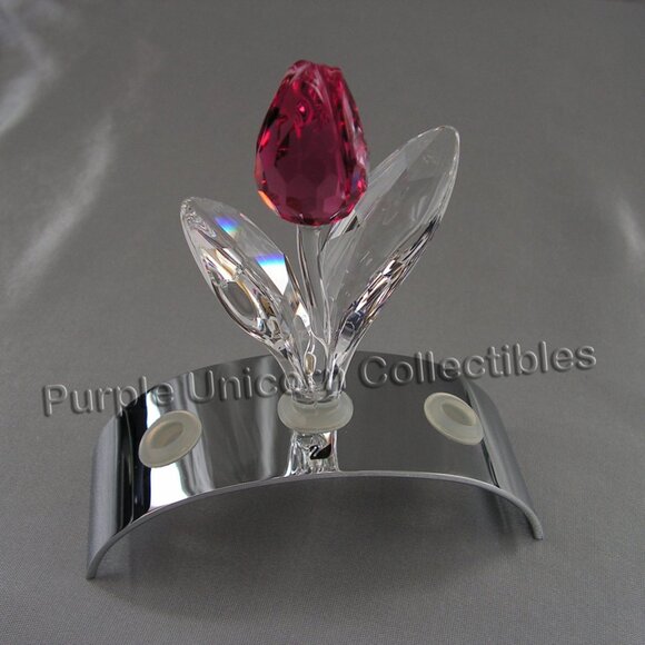 Swarovski Crystal SCS 2004 Limited Edition Pink Tulip With Display Stand - Picture 1 of 3